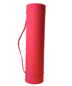 Træningsmåtte / Yogamåtte 2 lag stødabsorberende TPE – 8 mm – Rød/Sort