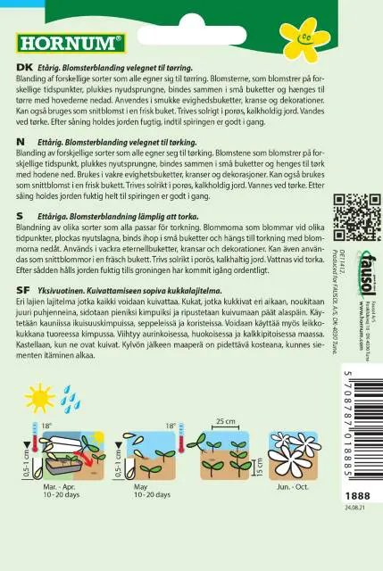 Tørrede blomster blanding – Blomsterfrø
