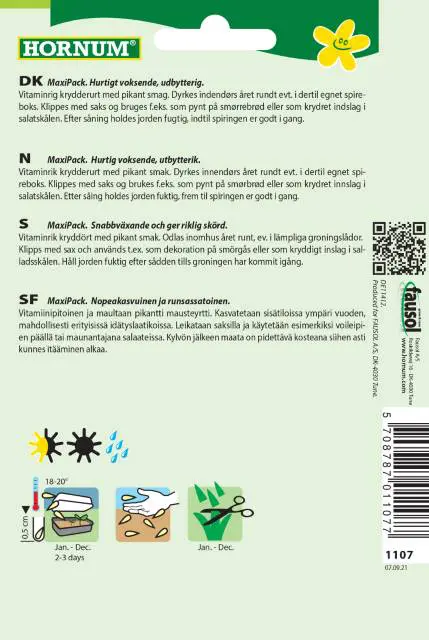 Karse – Maxipack- Stor pose karsefrø