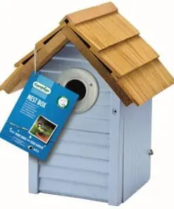 Redekasse / Fuglehus “Beach Hut” i Blå. FSC-certificeret træ.