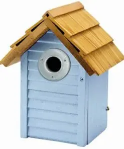 Redekasse / Fuglehus “Beach Hut” i Blå. FSC-certificeret træ.