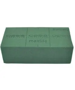 Blomsterskum OASIS i blok 23x11x7,5 cm – Kun 10,95 kr/stk – Pakketilbud: 20 stk Grøn OASIS.