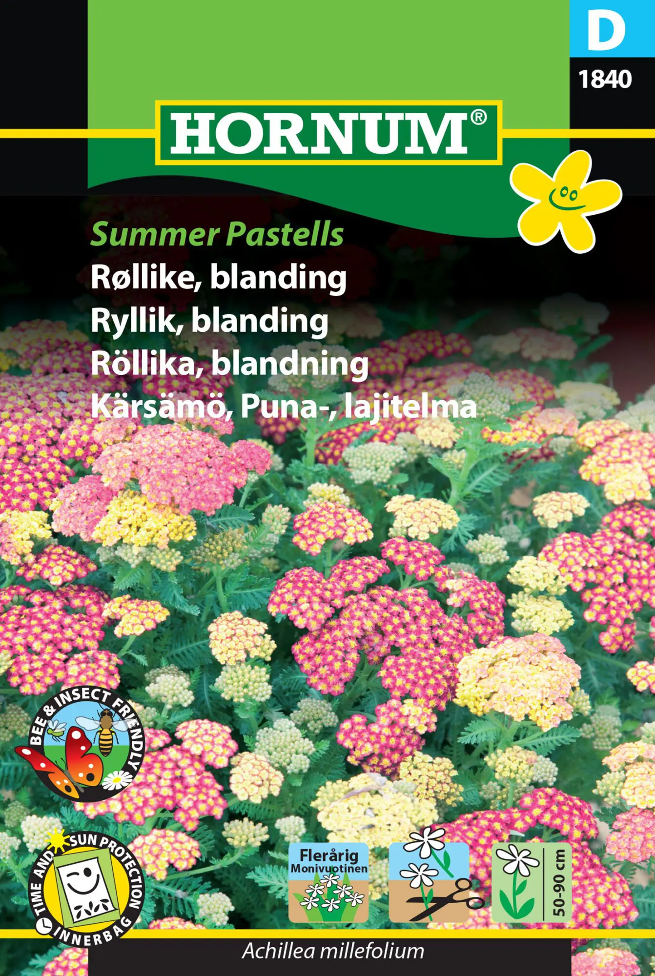 Røllike blanding – Flerårig “Summer Pastells” – Blomsterfrø