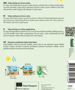 Sukkerærter – Grøntsagsfrø – Tidlig halvhøj sort