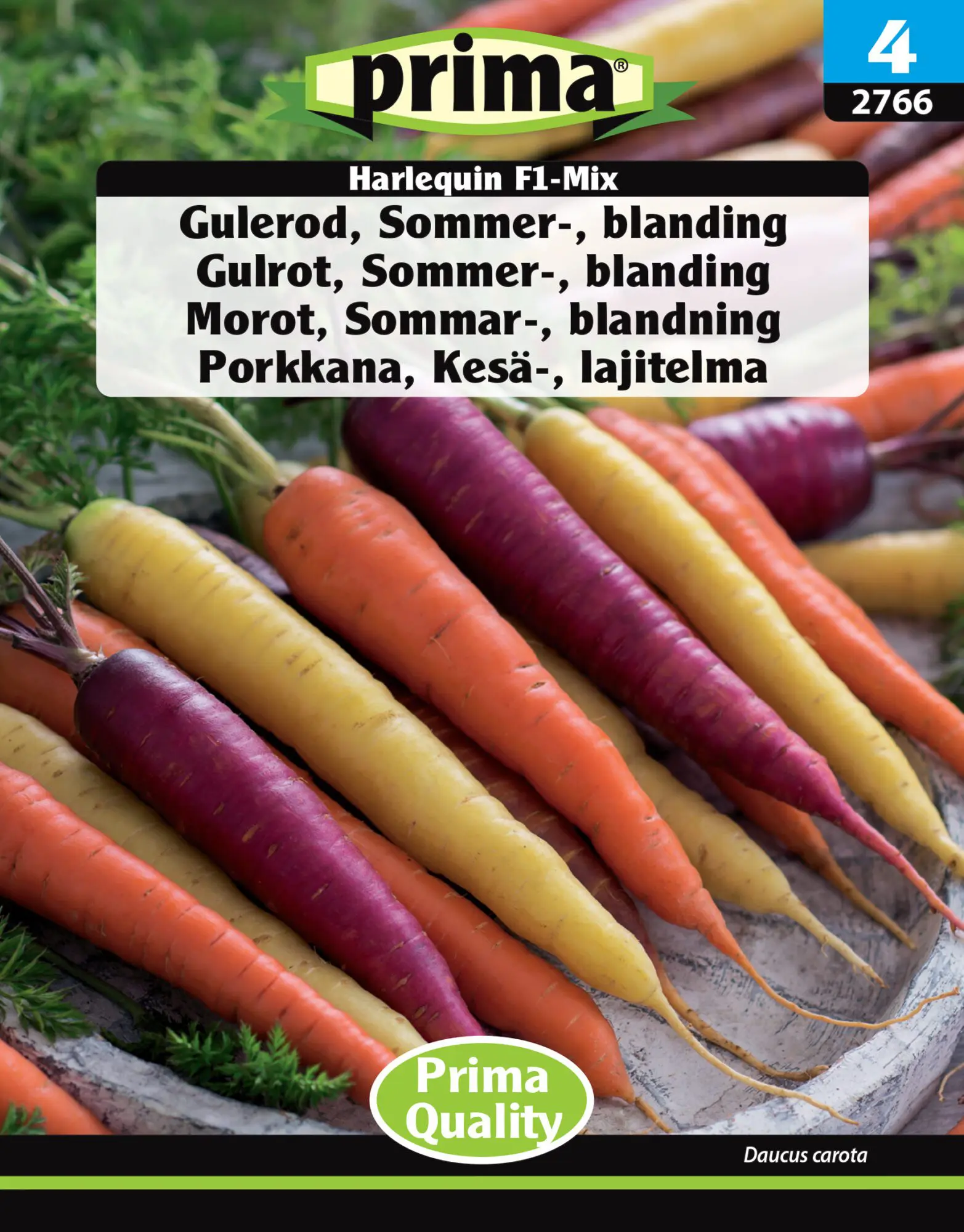 Gulerod – Gulerodsfrø “Harlequin-Mix F1” – Farverige gulerødder – Grøntsagsfrø
