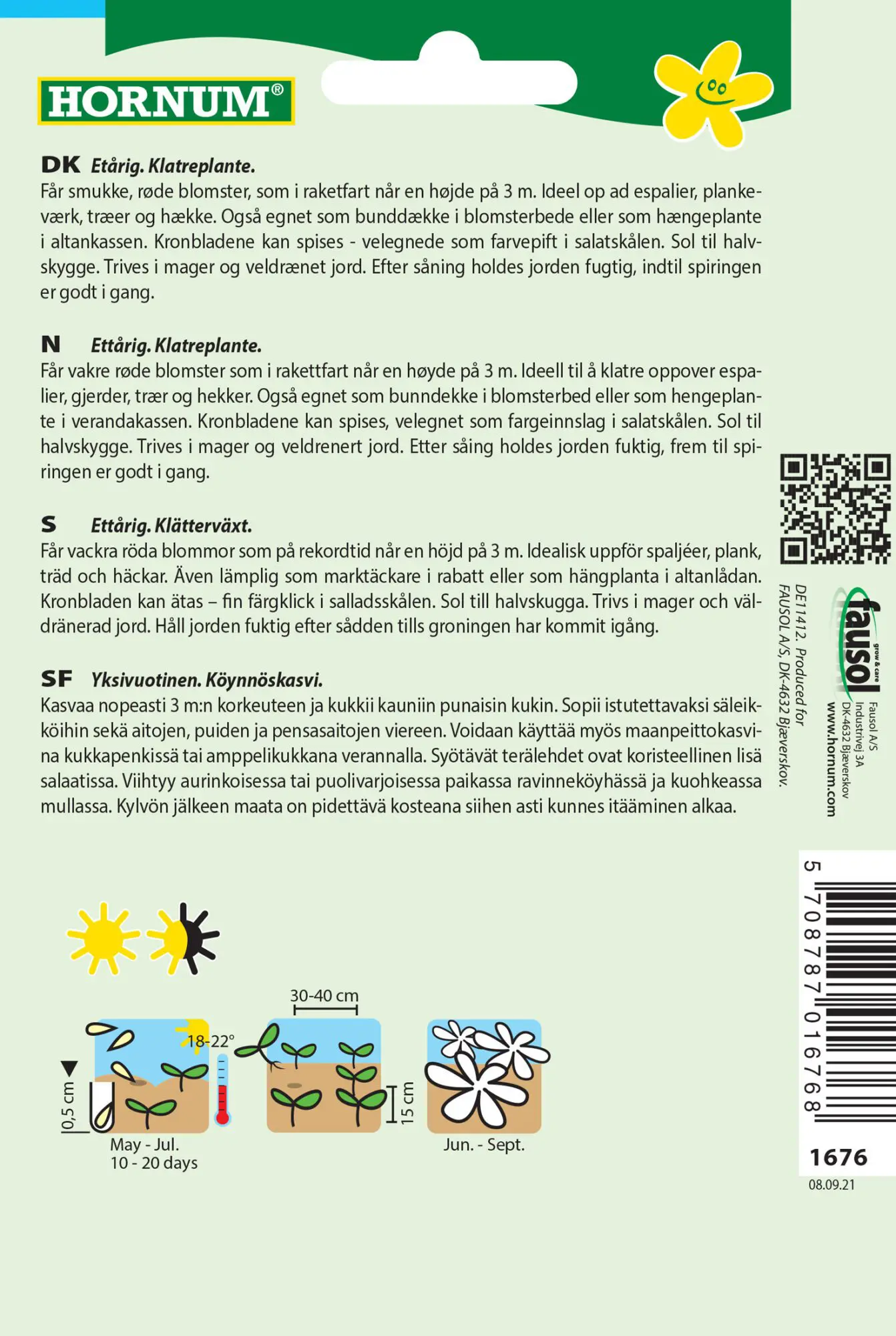Blomsterkarse rød “Scarlet” – Blomsterfrø