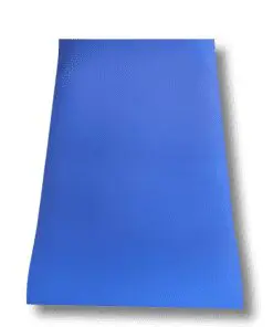 Stor Træningsmåtte XL 100 X 200 Cm. Blå Stabil TPE med høj densitet 1,5 cm. tyk.
