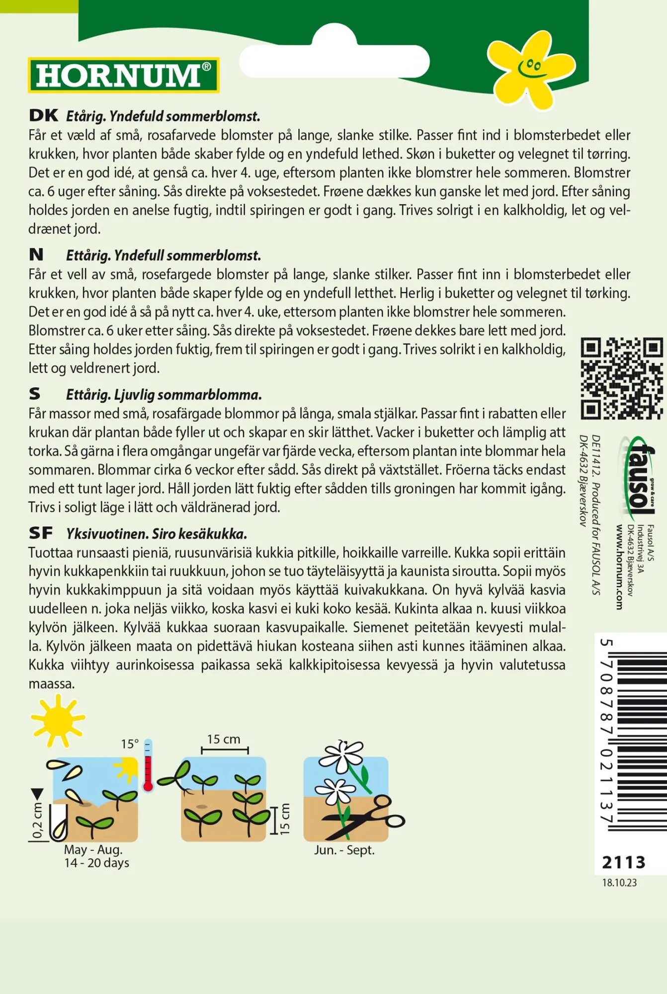 Brudeslør Rosea – Smukke rosafarvede brudeslør – Blomsterfrø