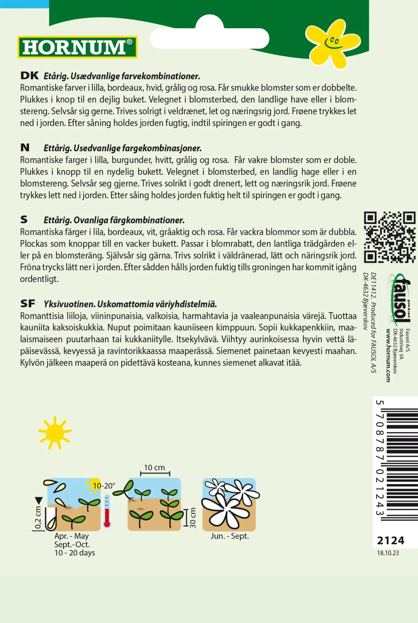 Kornvalmue frø “Pandora” – Smukke farvekombinationer – Blomsterfrø
