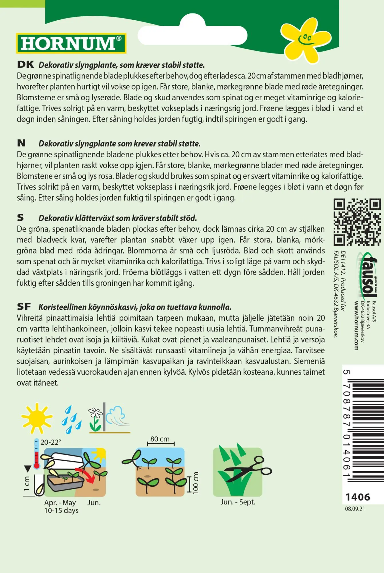 Malabarspinat frø – Velsmagende og dekorativ – Grøntsagsfrø