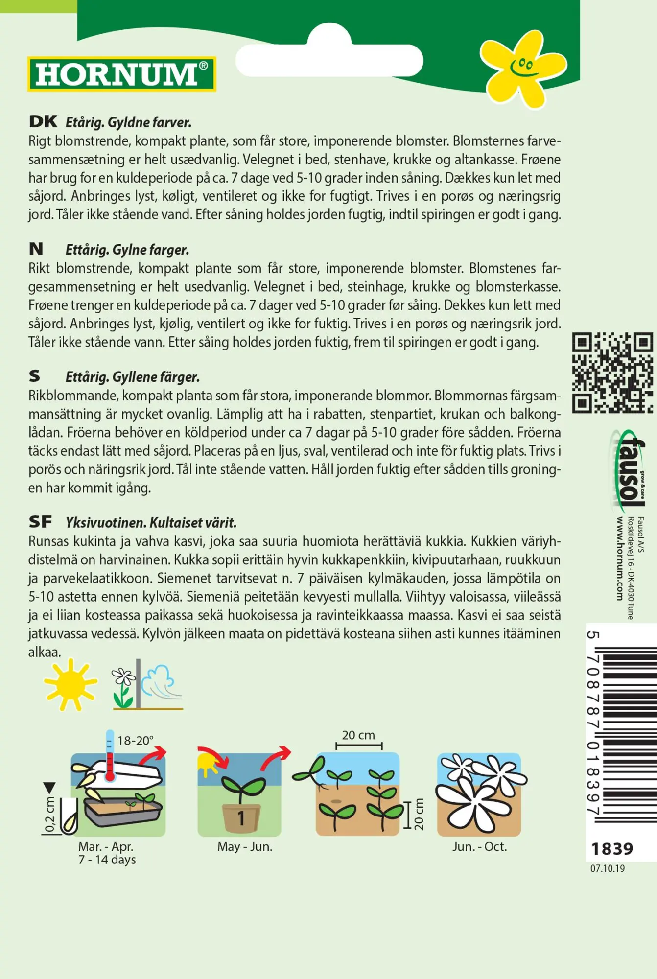 Påfugleblomst frø blanding “Peacock Beauty” – Blomsterfrø