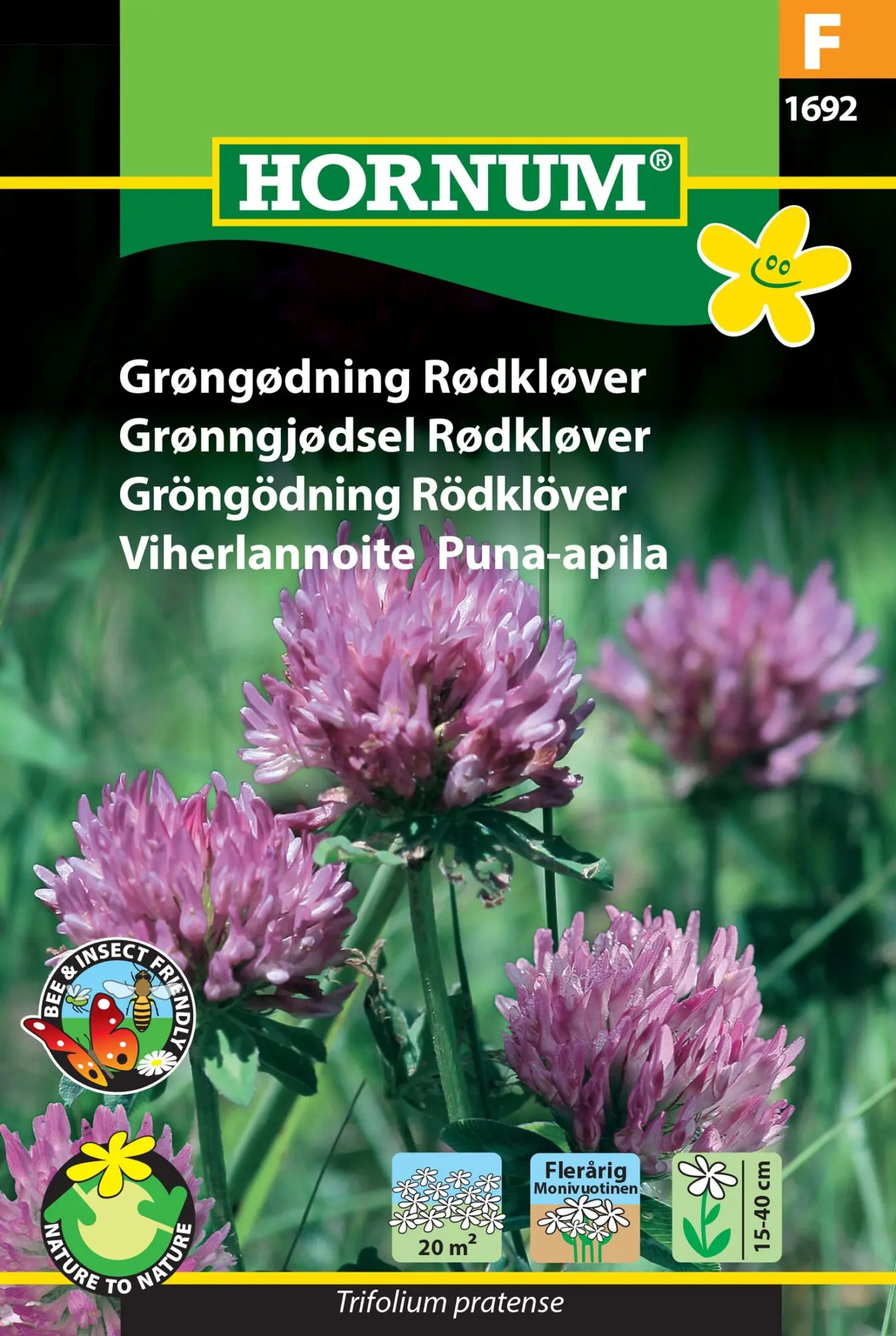 Rødkløver frø – Blomsterfrø til bivenlig kløver – Grøngødning