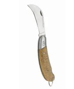 Beskærerkniv / Gartnerkniv fra Kent & Stowe. Blad i rustfrit stål og håndtag i asketræ.