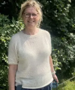 Strikke Kit – Let luftig Raglan Sommer bluse.<BR>Størrelse XL