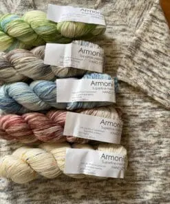 Garnpakke Str XXS-XS “Kumulus Tee O-neck” PetitKnit- Håndfarvet Armonia.
