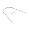 Rundpinde 40 cm med fast wire i rustfri stål. Lana Grossa strikkepinde.