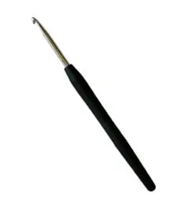 Hæklenål med soft grib (Aluminium nål) 15 cm. Størrelse: 2-12 mm.