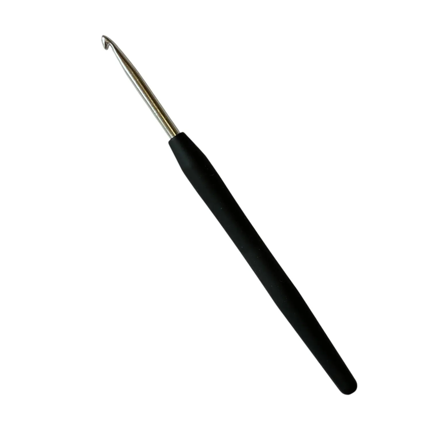 Hæklenål med soft grib (Aluminium nål) 15 cm. Størrelse: 2-12 mm.