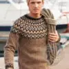 Riddari Strikkekit S–M – Islandsk Sweater i Ístex Léttlopi + Opskrift