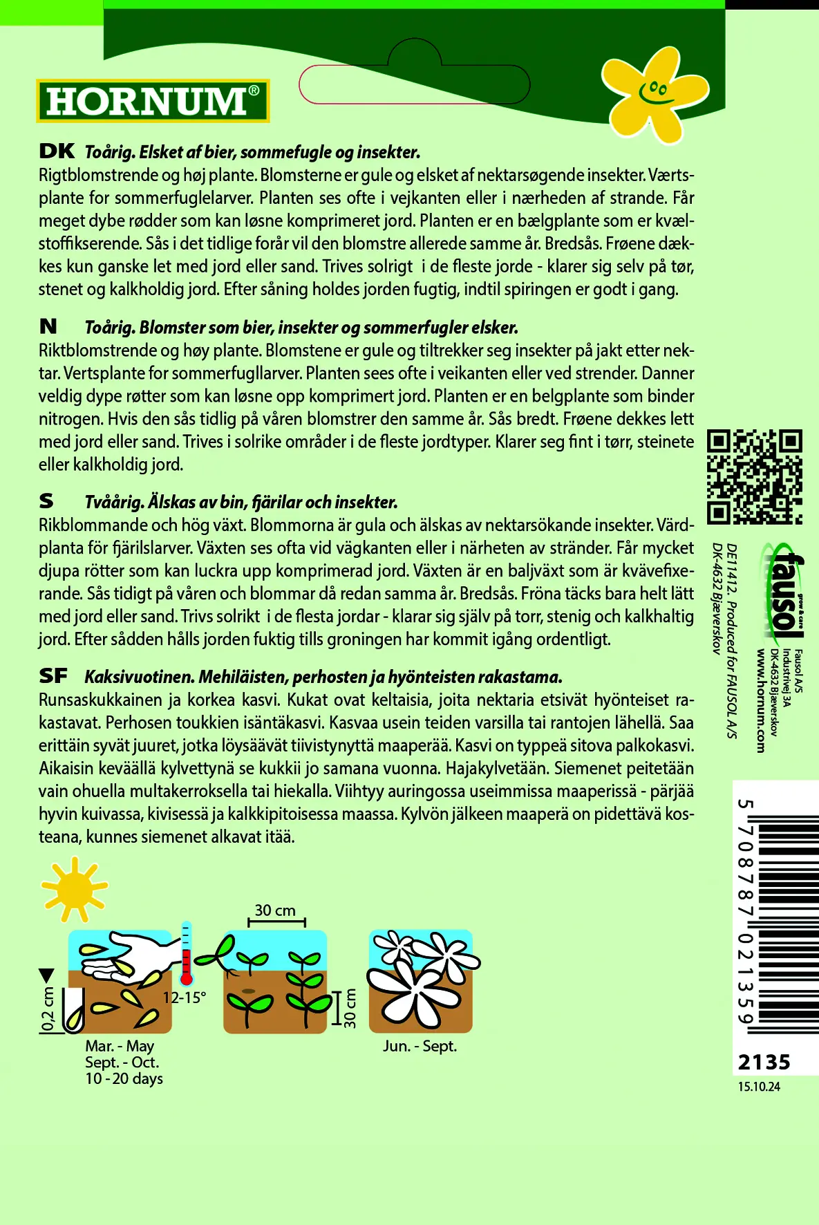 Markstenkløver blomsterfrø – Rigt blomsterende høj plante – Grøngødning