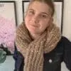 StrikkeKit “Idas Scarf” Ultra blødt og elegant scarf med effektgarn.