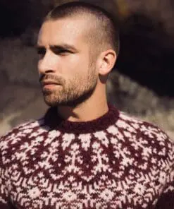 Strikkeopskrift – Unisex Sweater “Advent / Aðventa” 43-12 – Einband og Plötulopi (Sendes straks)