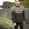 Strikkeopskrift – Islandsk sweater Unisex “Sexblaðarós” 38-07 “Plötulopi” (Sendes straks)