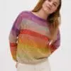 StrikkeKit Diversa Pullover – Skøn farverig bluse – Størrelse 36-46