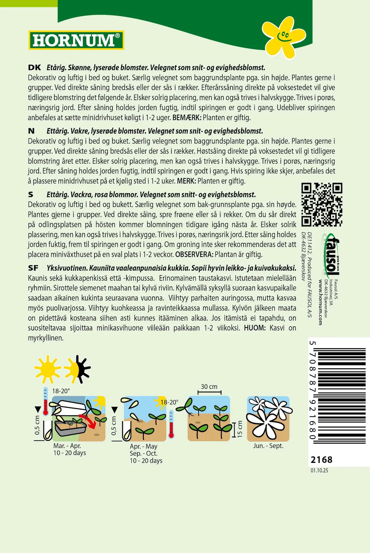 Ridderspore “Light Pink” – Blomsterfrø