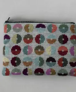 Broderikit Clutch “Tosca” fra Baldyre – DIY clutch med farverigt cirkelmønster
