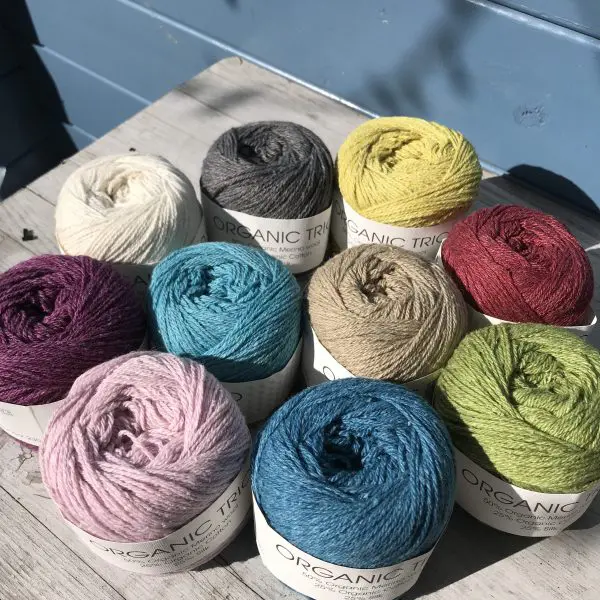 Hjertegarn Organic Trio garn – Økologisk merino, bomuld og silke