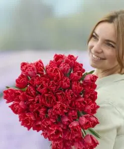 Tulipanløg ‘Red Foxtrot’ (Double Early) – Str. 12+ | Varm rød fyldt tulipan | FRA 5,40 KR