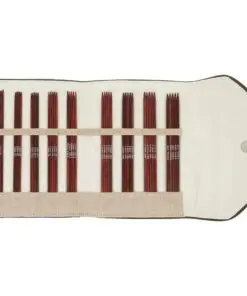 KnitPro Cubics Strømpepindesæt 15 cm – Firkantede Strømpepinde i Træ 2,00-4,00 mm | 9 størrelser a 5 stk.