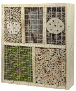 Care-Bird Insekthotel Natur Firkant – 38 x 12 x 43 cm (Stor model)