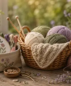 Garn, broderi og strikketilbehør