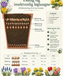 Tidlig og Insektvenlig løglasagne – 60 blomsterløg til små tidlige blomster i én krukke