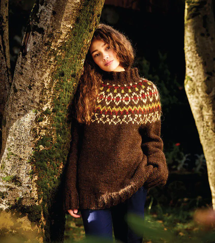 Strikkeopskrift Hvammur 37-4 – Islandsk sweater (Unisex) | Álafosslopi (Sendes straks)