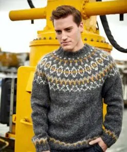 Strikkeopskrift Hvammur 37-4 – Islandsk sweater (Unisex) | Álafosslopi (Sendes straks)