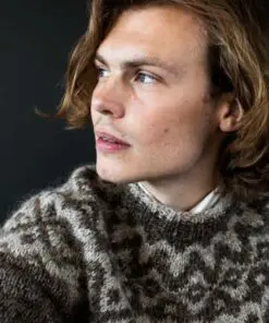 Strikkeopskrift “Ugla” 42-15 Islandsk sweater med ugler | Plötulopi og Einband (Sendes straks)
