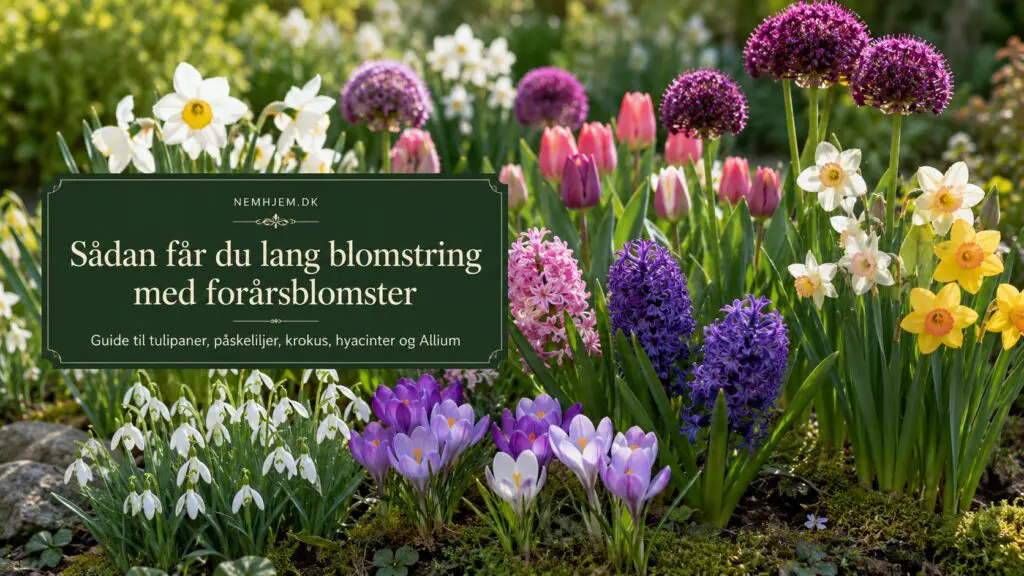 Forårsblomster lang blomstering. Sådan får du lang blomstring med forårablomsterløg.