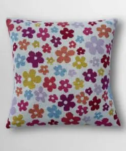 Baldyre Broderikit Pude “Tusindfryd” – Farverig broderipude med blomster | Dansk design