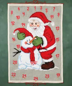 Permin Broderikit Snemanden – Julekalender 80 x 115 cm