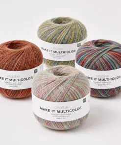 Rico Design Creative Make It Multicolor følgetråd i uld. Creative Make It Multicolor 50 g 750 m fra Rico Design
