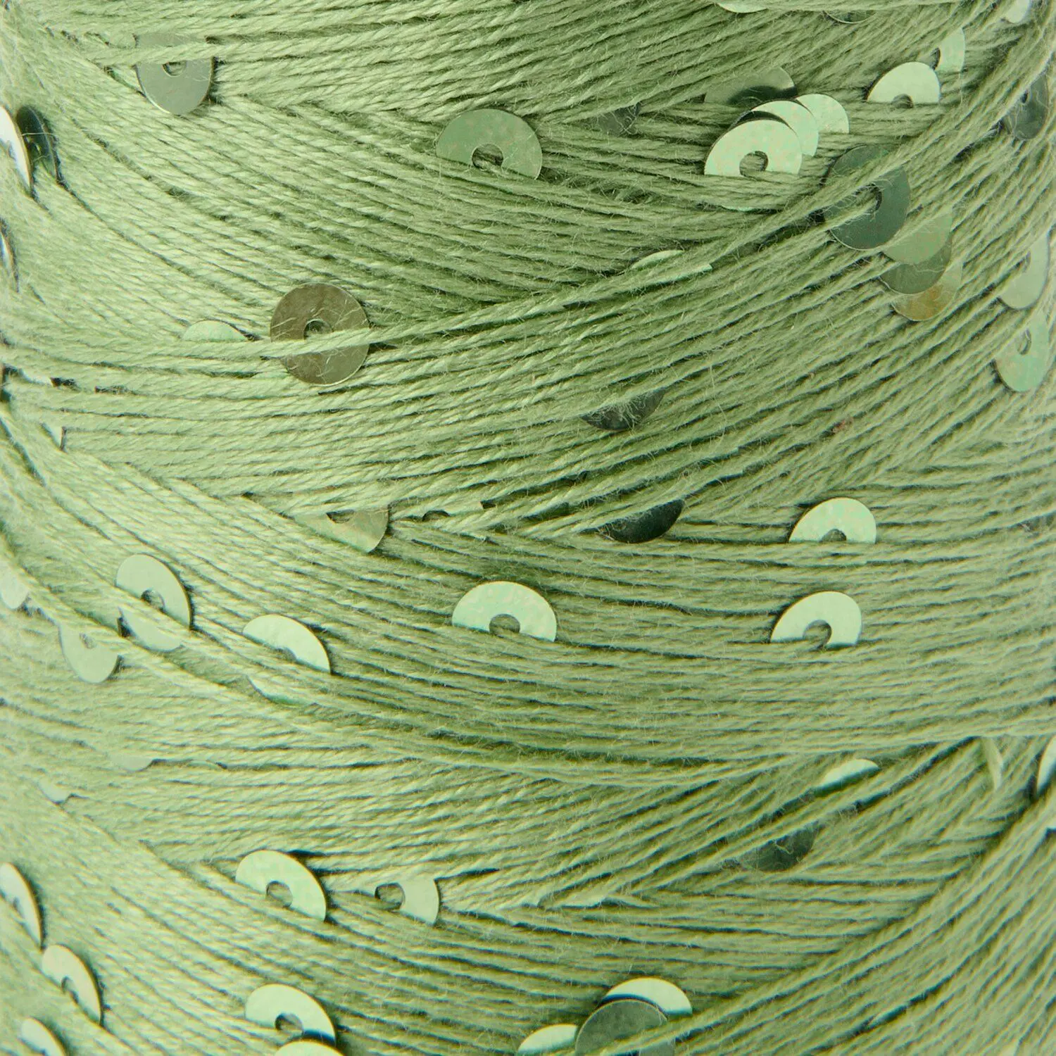 CloseupMake It Paliette 002 Green. Effektgarn med palietter i grøn.