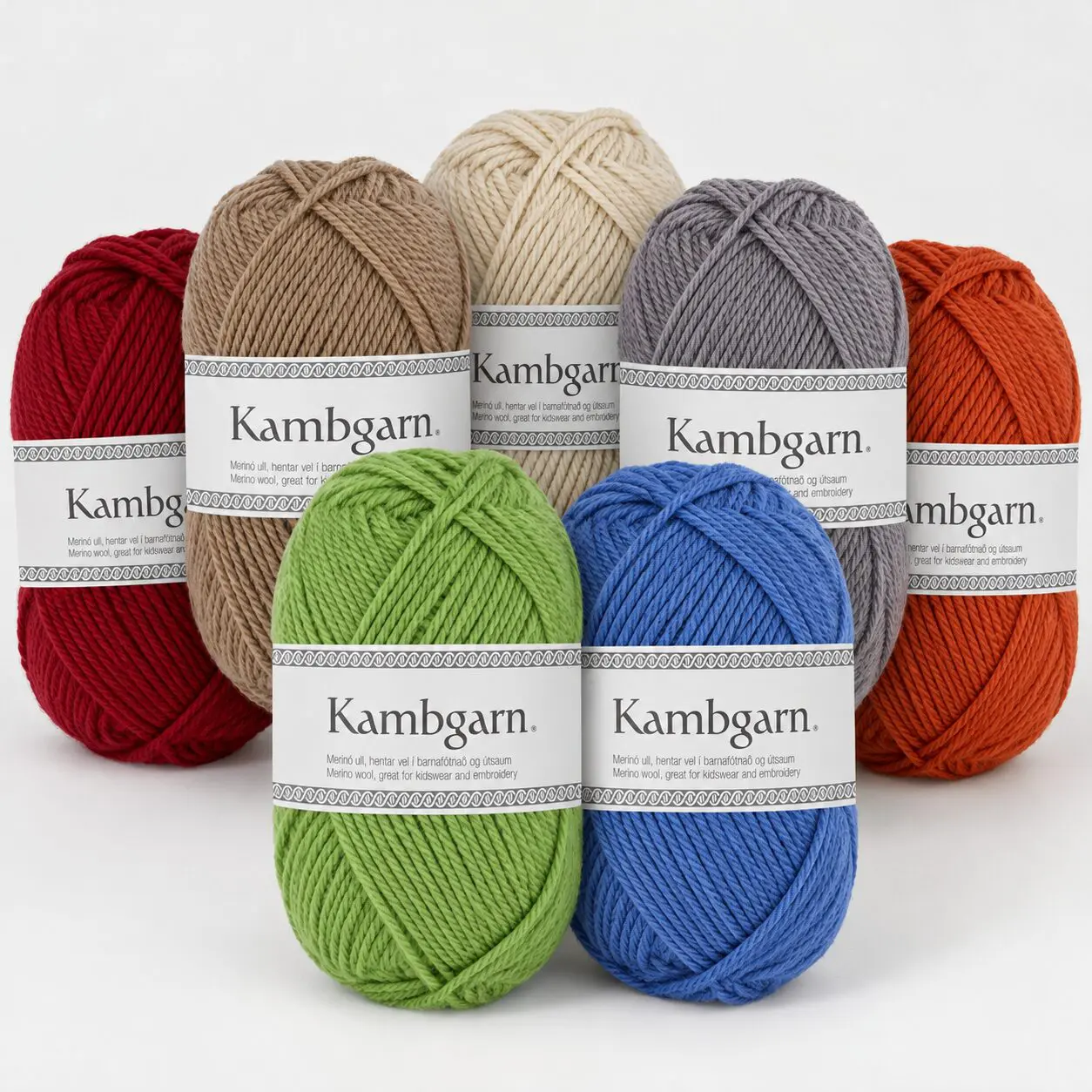 Istex Kambgarn – 100% merinould 50 g 150 m - mange farvenuancer
