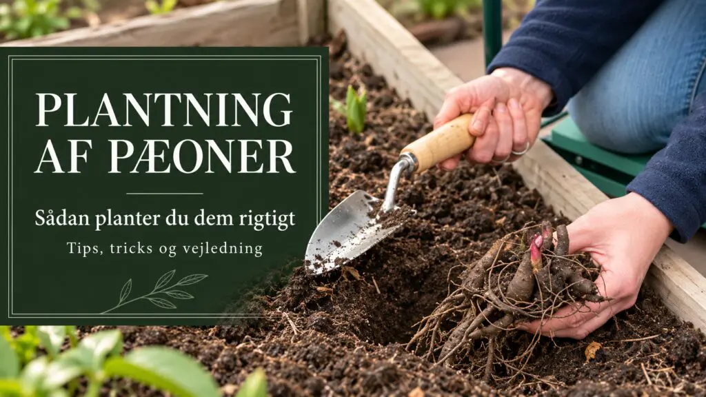Planting af pæoner