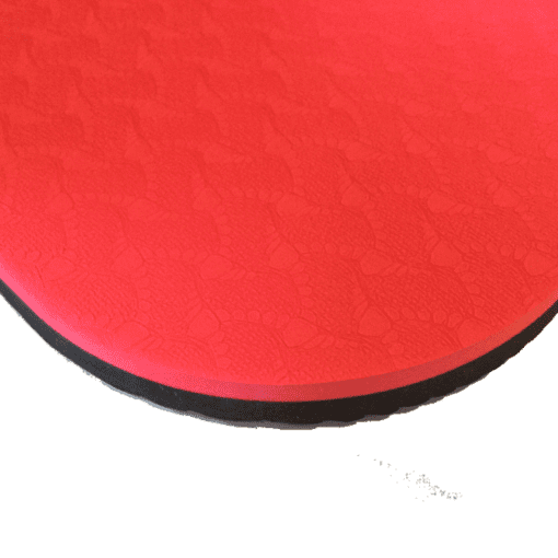 Træningsmåtte / Yogamåtte 2 lag stødabsorberende TPE – 8 mm – Rød/Sort