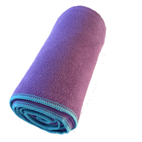 Yoga håndklæde i mikrofiber – Lilla – Stor størrelse