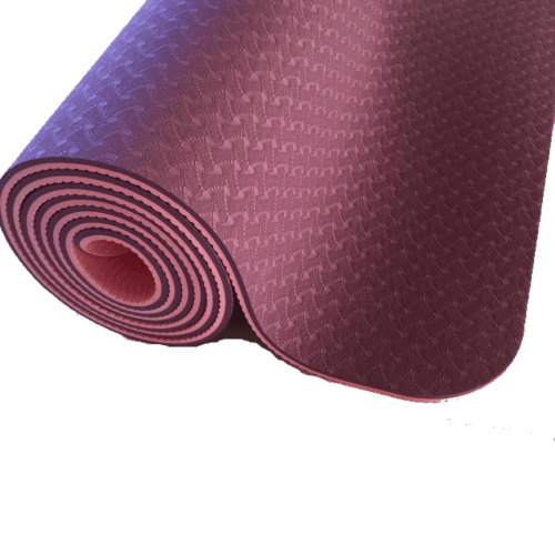 Yogamåtte TPE 2 lag – 6 mm – Lilla/Pink