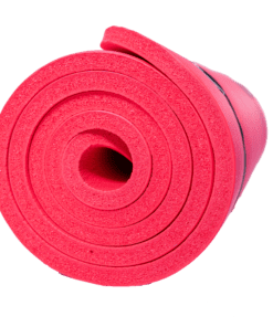 Træningsmåtte Rød – 1,5 cm. tyk og skridsikker. Inklusiv bæresele.